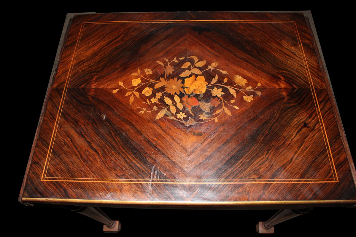 Louis XVI Style Winged Table – Second Half Of The 19th Century-photo-3