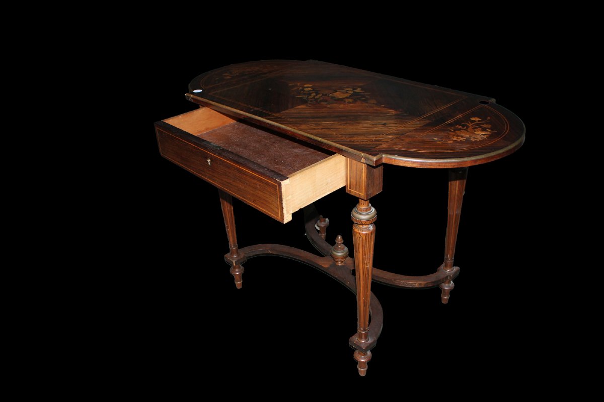 Louis XVI Style Winged Table – Second Half Of The 19th Century-photo-1