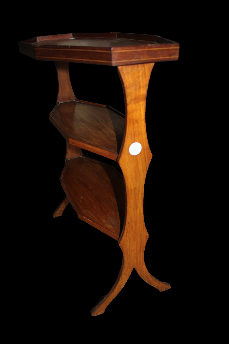 Three-tier Provencal-style Coffee Table – France, Late 19th Century-photo-3