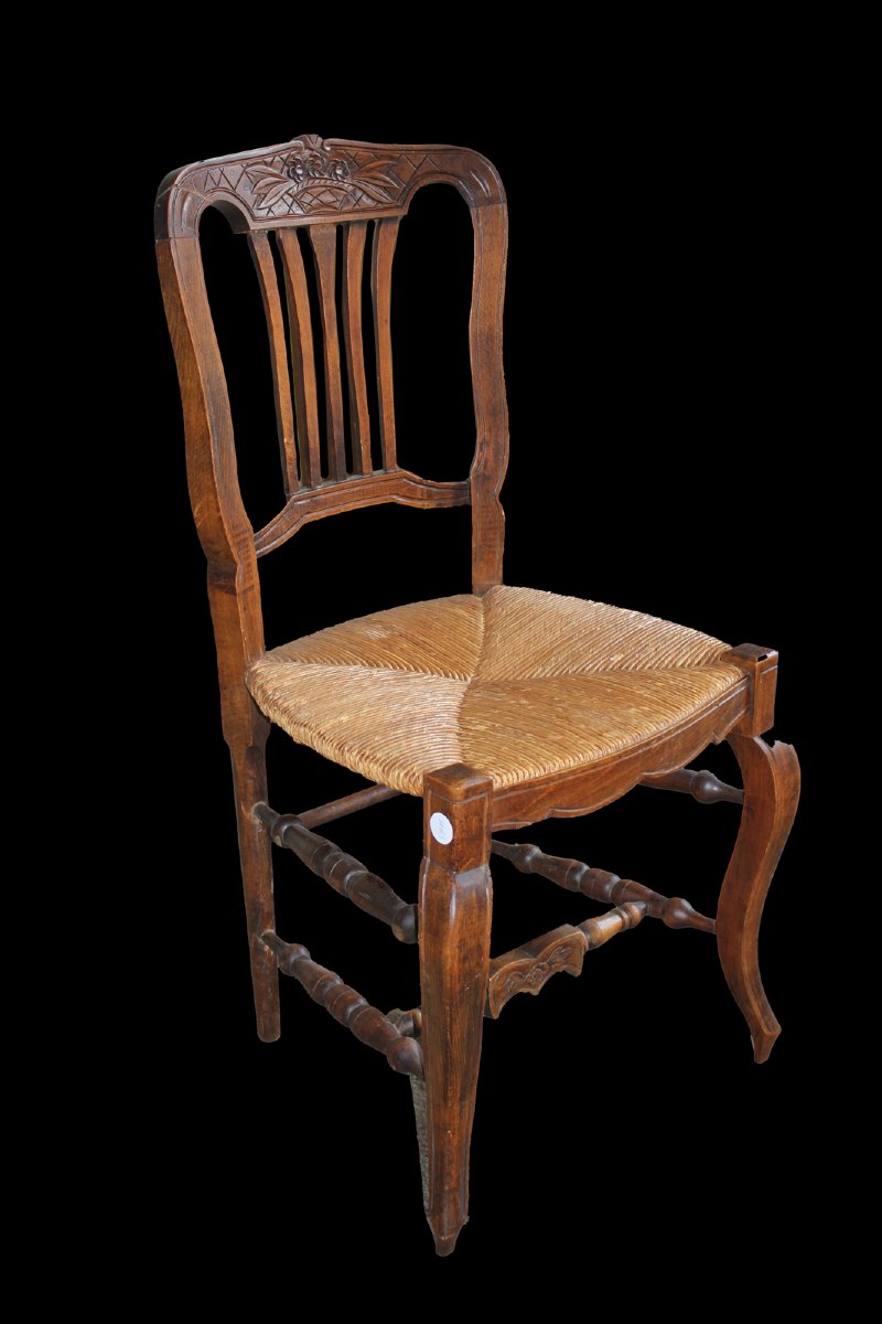Group Of 4 French Provencal Chairs From The Late 19th Century-photo-2