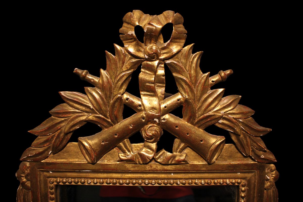 Louis XVI Style Gilded Wood Mirror – France, Second Half Of The 19th Century-photo-2