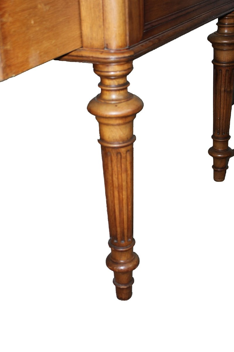 French Louis XVI Style Walnut Desk, Second Half Of The 19th Century-photo-3
