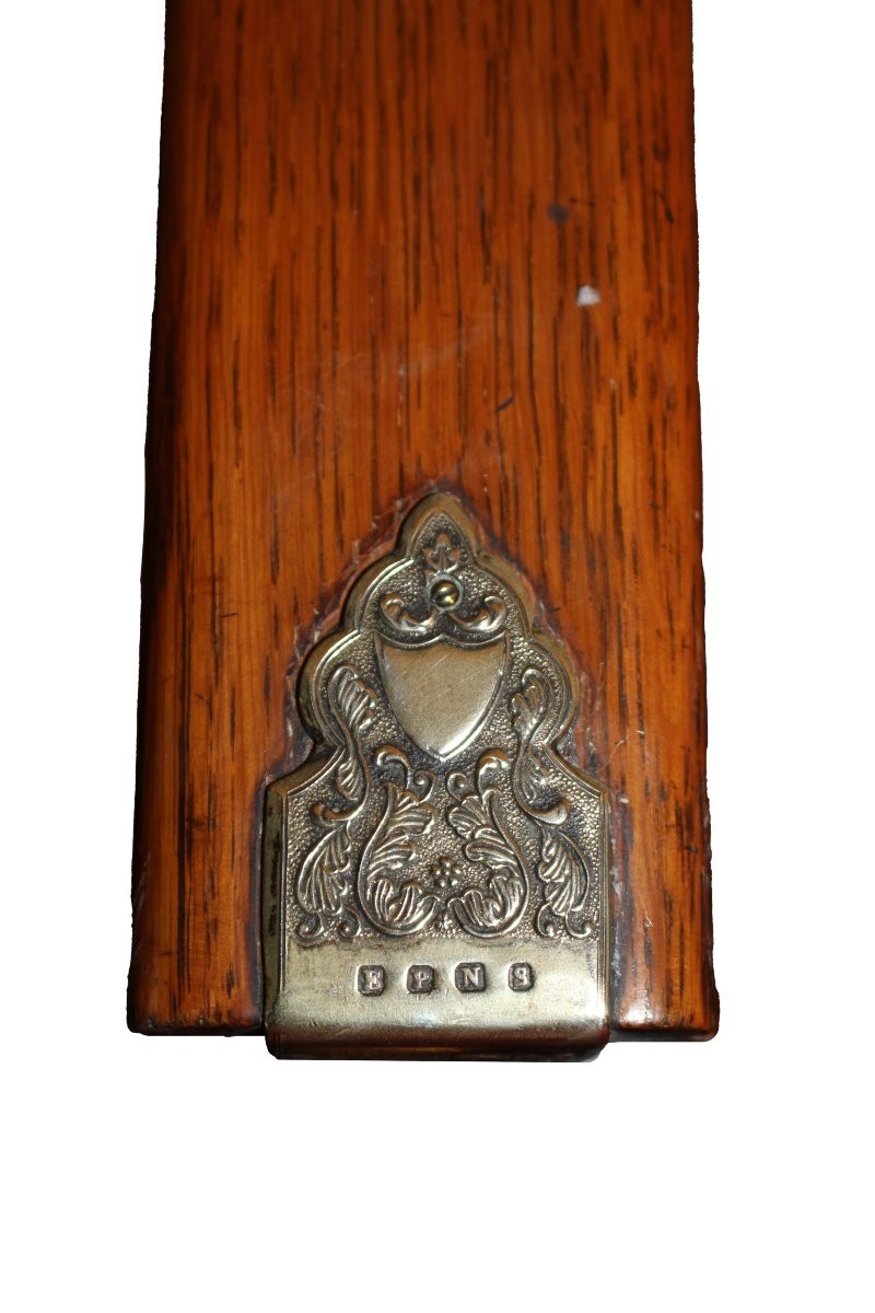 Ensemble de 3 carafes anglaises en cristal avec coffret en chêne, style victorien, seconde moit-photo-4