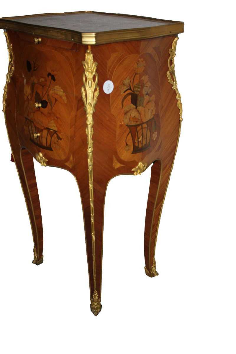 Chevet parisien français en bois de rose, style Louis XV, seconde moitié du XIXe siècle-photo-2