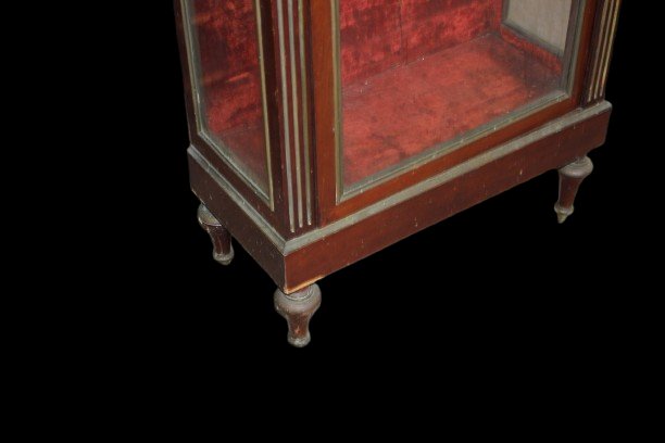 Vitrine Française de Style Louis XVI en Acajou avec Marbre Rouge, Seconde Moitié du XIXe Siècle-photo-4