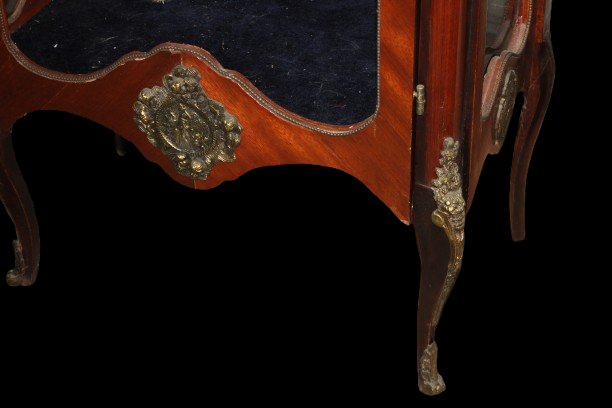 Vitrine Française à Une Porte de Style Louis XV en Acajou, Fin XIXe Siècle-photo-3