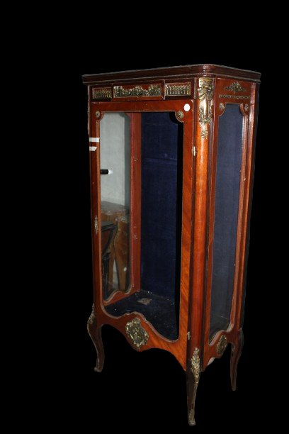 Vitrine Française à Une Porte de Style Louis XV en Acajou, Fin XIXe Siècle-photo-4