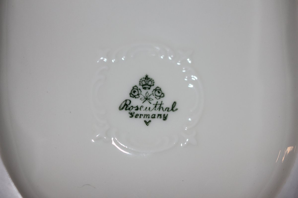 Figurine allemande Rosenthal en porcelaine blanche – Début XXᵉ siècle, femme au lévrier-photo-4