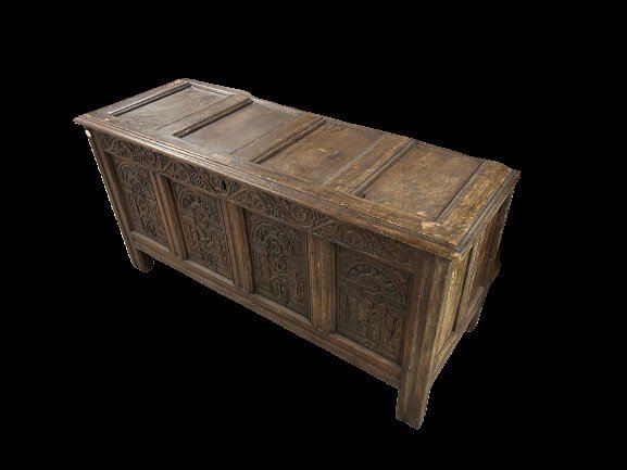 Large French Walnut Chest With Rich Carvings – Second Half Of The 19th Century-photo-4