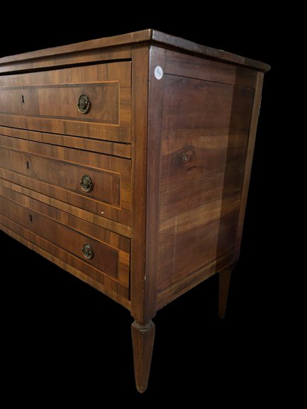 Commode italienne en noyer, style Louis XVI – Début du XIXᵉ siècle-photo-2