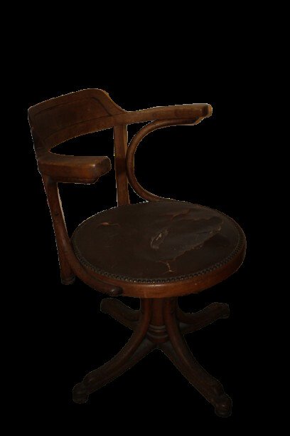 Early 20th Century Thonet Swivel Desk Chair In Beechwood – Northern Europe-photo-2
