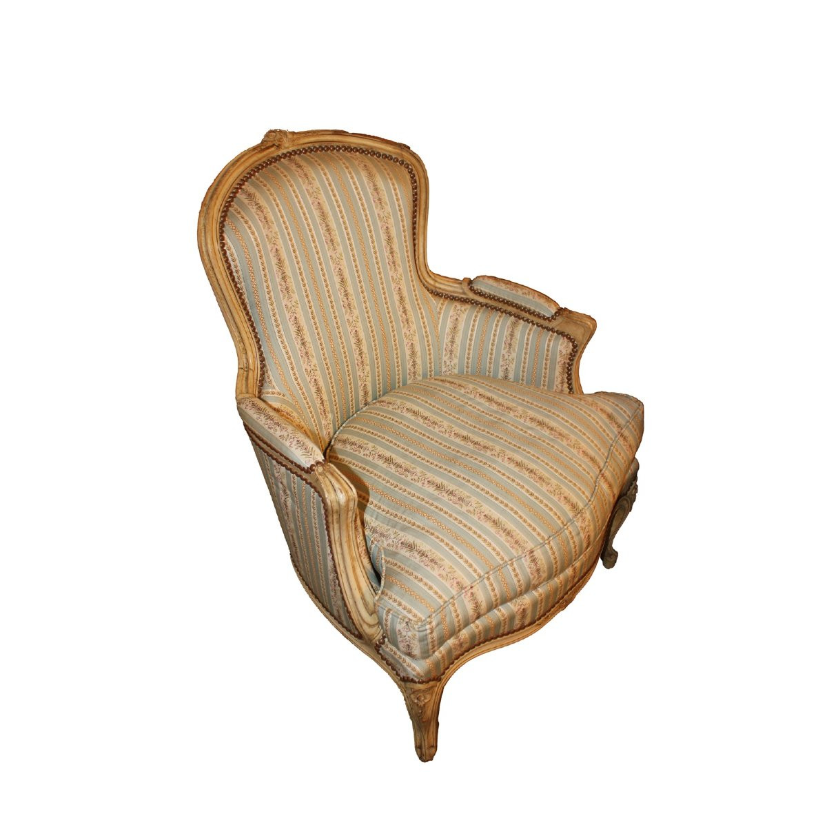 Pair Of French Louis XV Armchairs In Lacquered Wood – Late 19th Century-photo-2