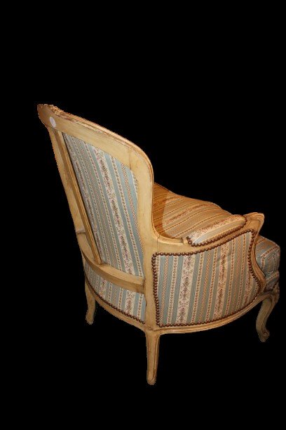 Pair Of French Louis XV Armchairs In Lacquered Wood – Late 19th Century-photo-4