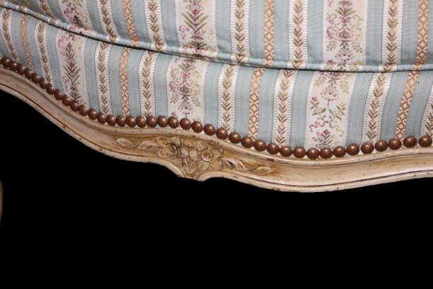 Pair Of French Louis XV Armchairs In Lacquered Wood – Late 19th Century-photo-1