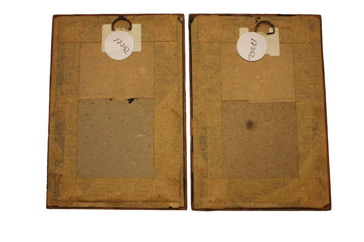 Pair Of French Red Chalk Drawings (sanguine) – Ladies And Children, 19th Century-photo-4