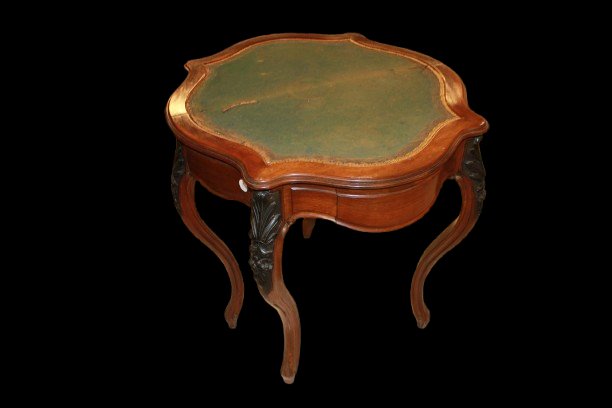 Table à jeux console française style Louis-Philippe en acajou – Seconde moitié du XIXᵉ siècle-photo-2