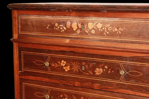 Semainier français en palissandre – Style Charles X, fin du XIXᵉ siècle-photo-2