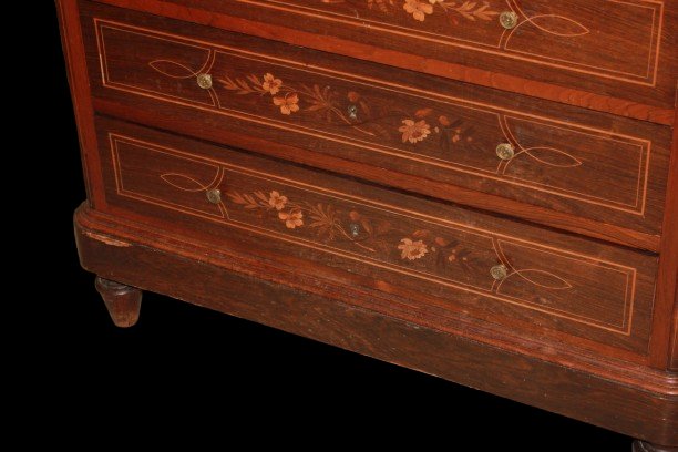 Semainier français en palissandre – Style Charles X, fin du XIXᵉ siècle-photo-3