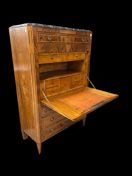 Secrétaire français style Louis XVI en noyer – Début du XIXᵉ siècle-photo-4