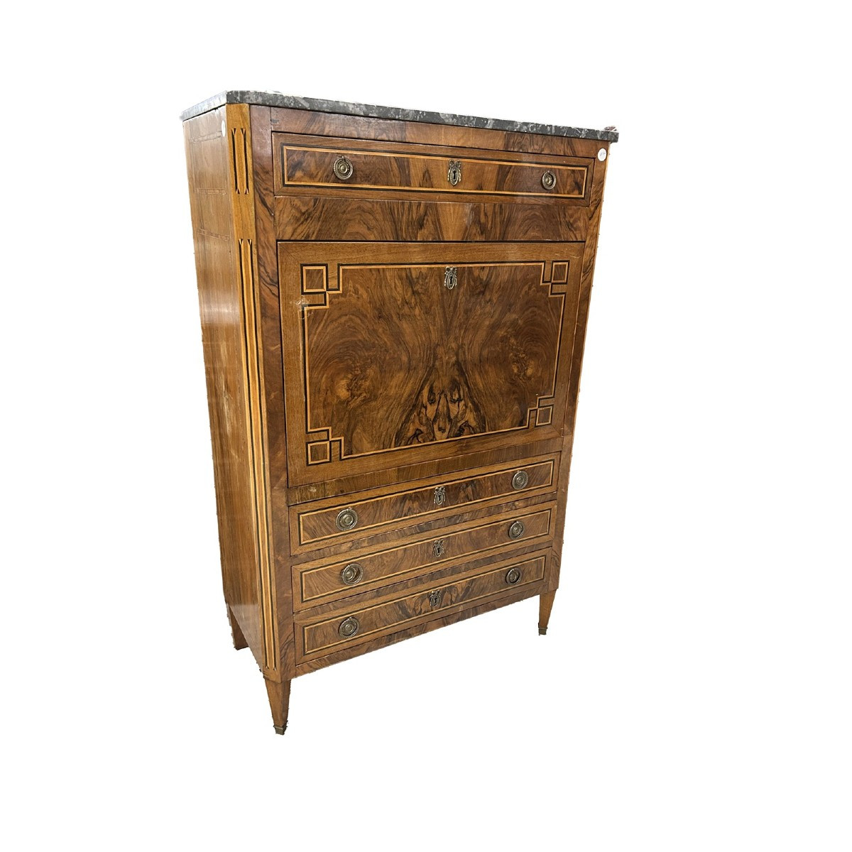 Secrétaire français style Louis XVI en noyer – Début du XIXᵉ siècle