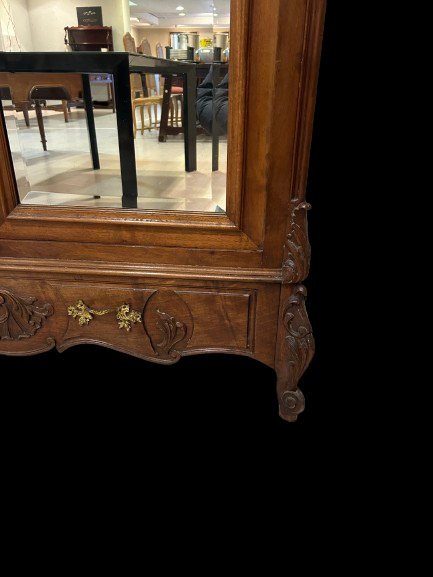 Large French Louis-philippe Wardrobe In Walnut With Mirrors – Late 19th Century-photo-4