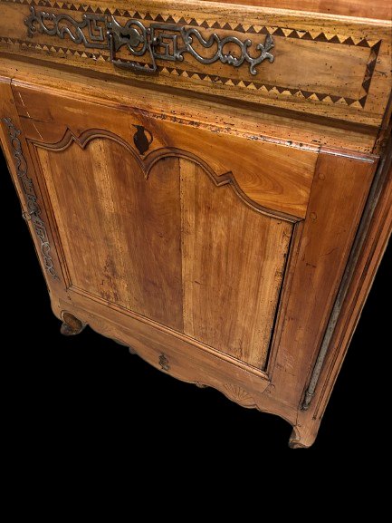 Grande Armoire Provençale Française en Noyer avec Marqueterie – Première Moitié XIXe siècle-photo-3