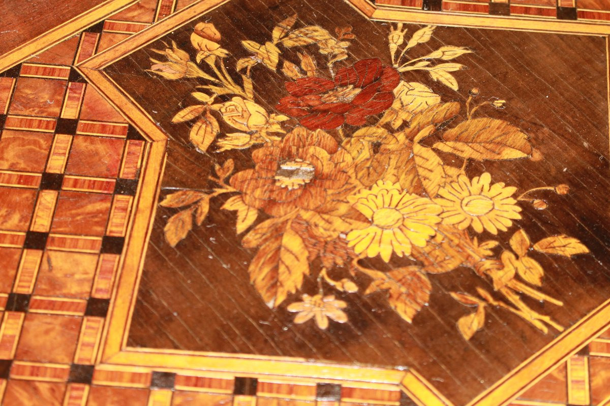 Petite Table Étagère Française Napoléon III – Palissandre et Racine d’Orme, Fin XIXe Siècle-photo-3