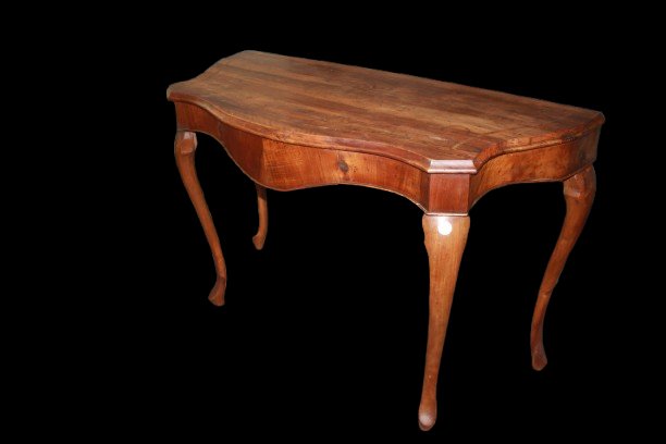 Large Italian Louis Philippe Console Table In Walnut With Inlay – Mid 19th Century-photo-2