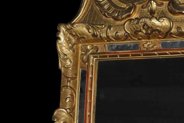 Miroir Français en Bois Doré à la Feuille d’Or – Seconde Moitié XIXe Siècle-photo-4