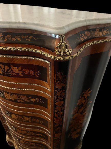 semainier Française Napoléon III – Milieu XIXe Siècle (Bois de Rose et Ébène)-photo-2