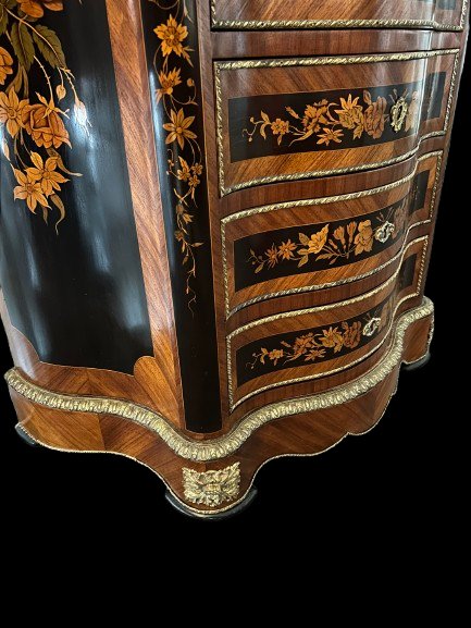 semainier Française Napoléon III – Milieu XIXe Siècle (Bois de Rose et Ébène)-photo-4