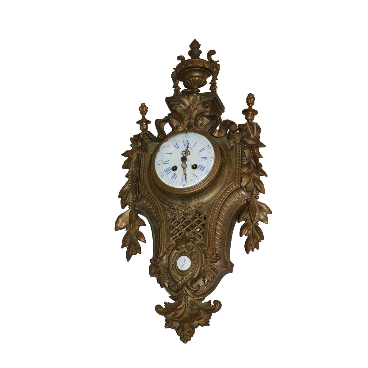 French Bronze Wall Clock – Late 19th Century-photo-2