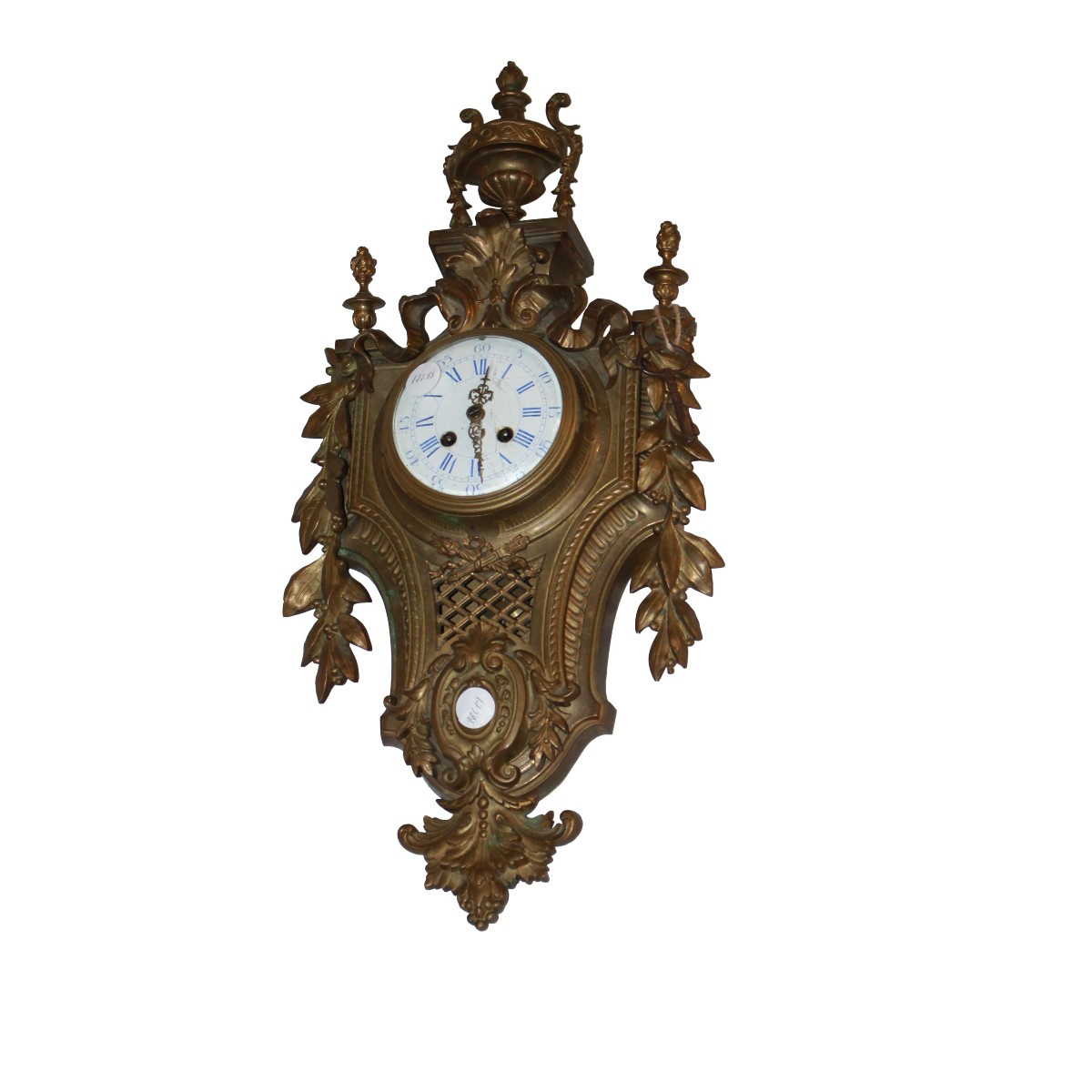 French Bronze Wall Clock – Late 19th Century