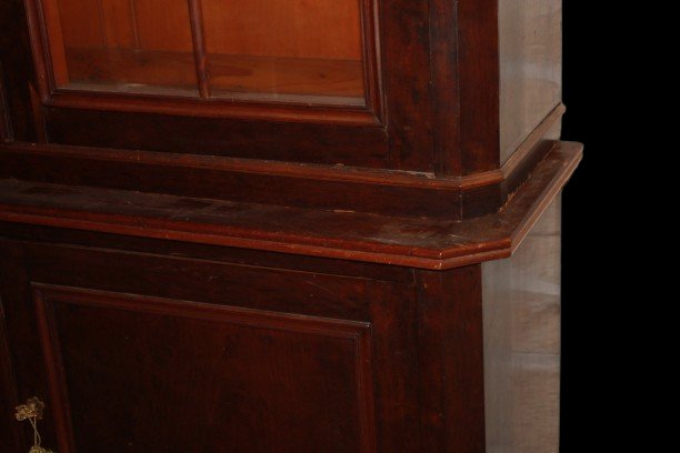 Bibliothèque Vitrée Anglaise en Acajou – Fin XIXe Siècl-photo-3