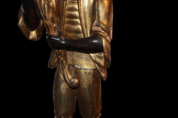 Pair Of Venetian Blackamoor Sculptures In Carved And Gilded Wood – Early 19th Century-photo-4