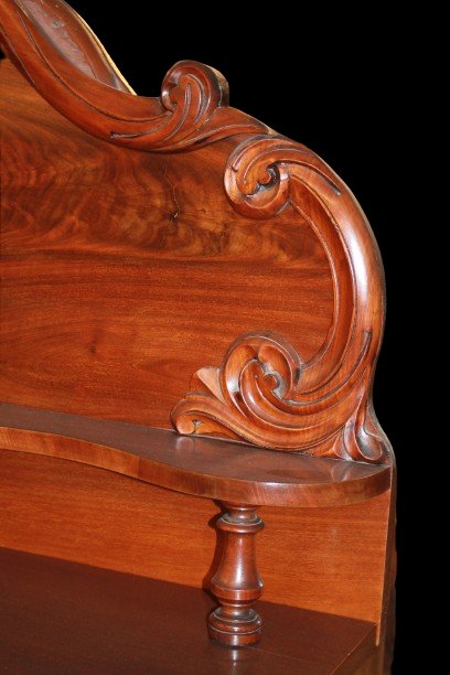 Northern European Biedermeier Mahogany Cabinet With Top Structure – Mid 19th Century-photo-3