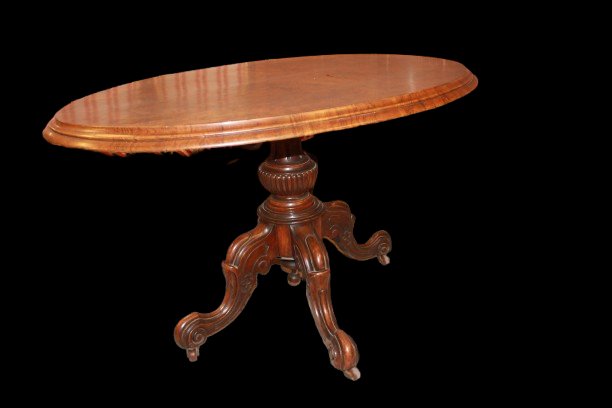 Antique English Regency Walnut & Burr Walnut Table – Mid 19th Century-photo-2
