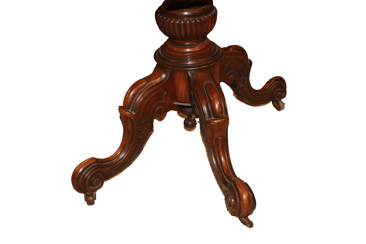 Antique English Regency Walnut & Burr Walnut Table – Mid 19th Century-photo-3