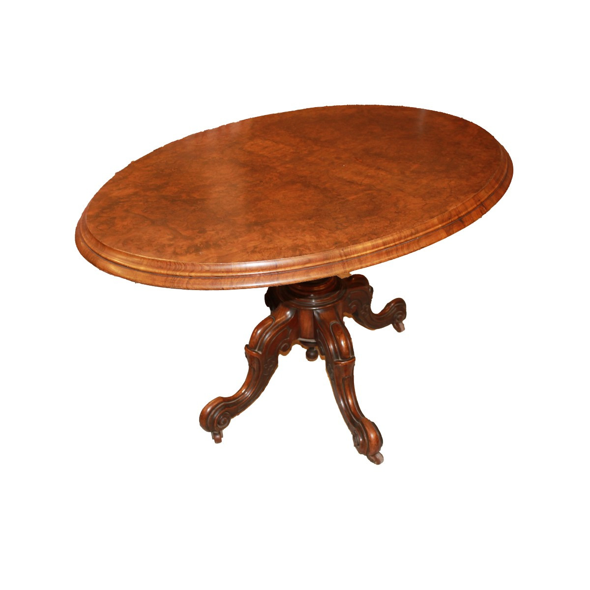 Antique English Regency Walnut & Burr Walnut Table – Mid 19th Century