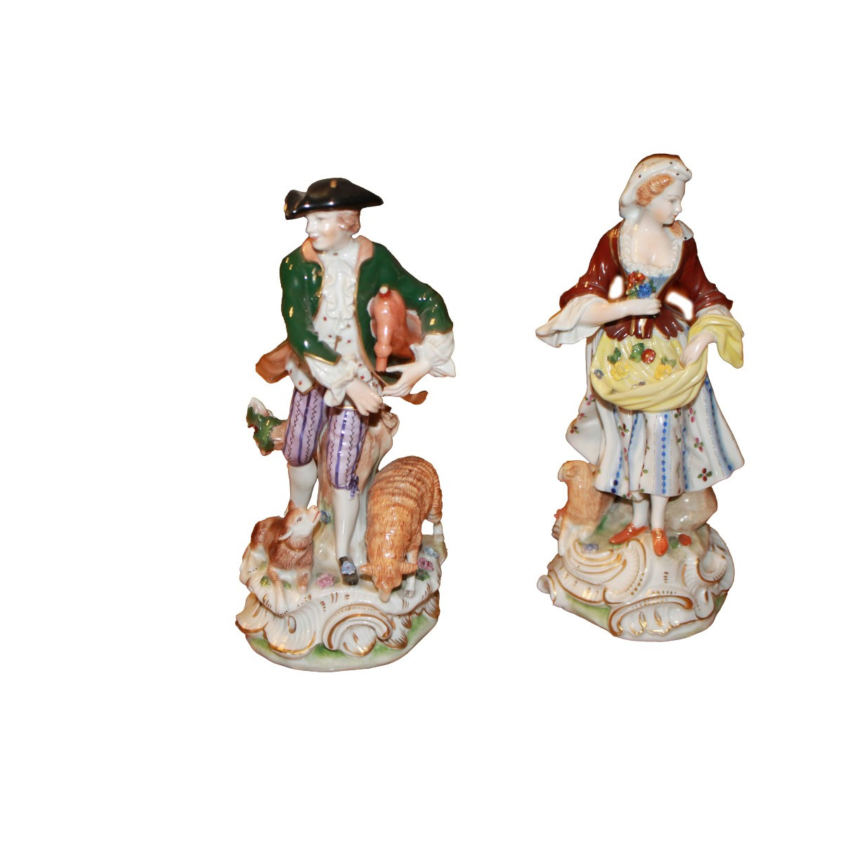 Paire de Figurines en Porcelaine de Meissen – Début XIXe Siècle