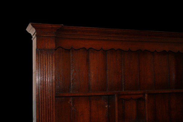 Grand buffet anglais ancien en chêne avec dressoir – début XIXe siècle-photo-2
