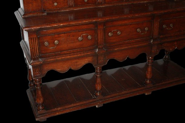 Grand buffet anglais ancien en chêne avec dressoir – début XIXe siècle-photo-4