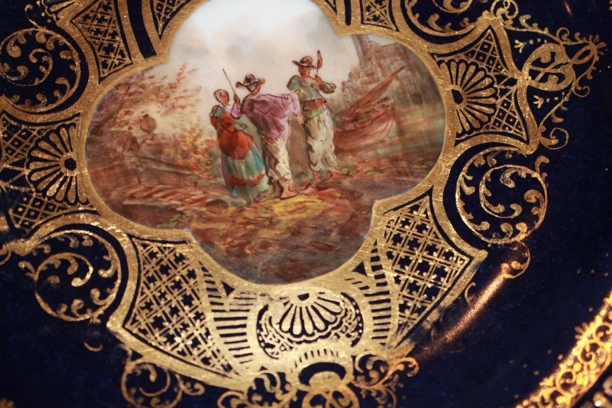 Assiettes en Porcelaine Sèvres Françaises Élégantes – XIXe Siècle-photo-2