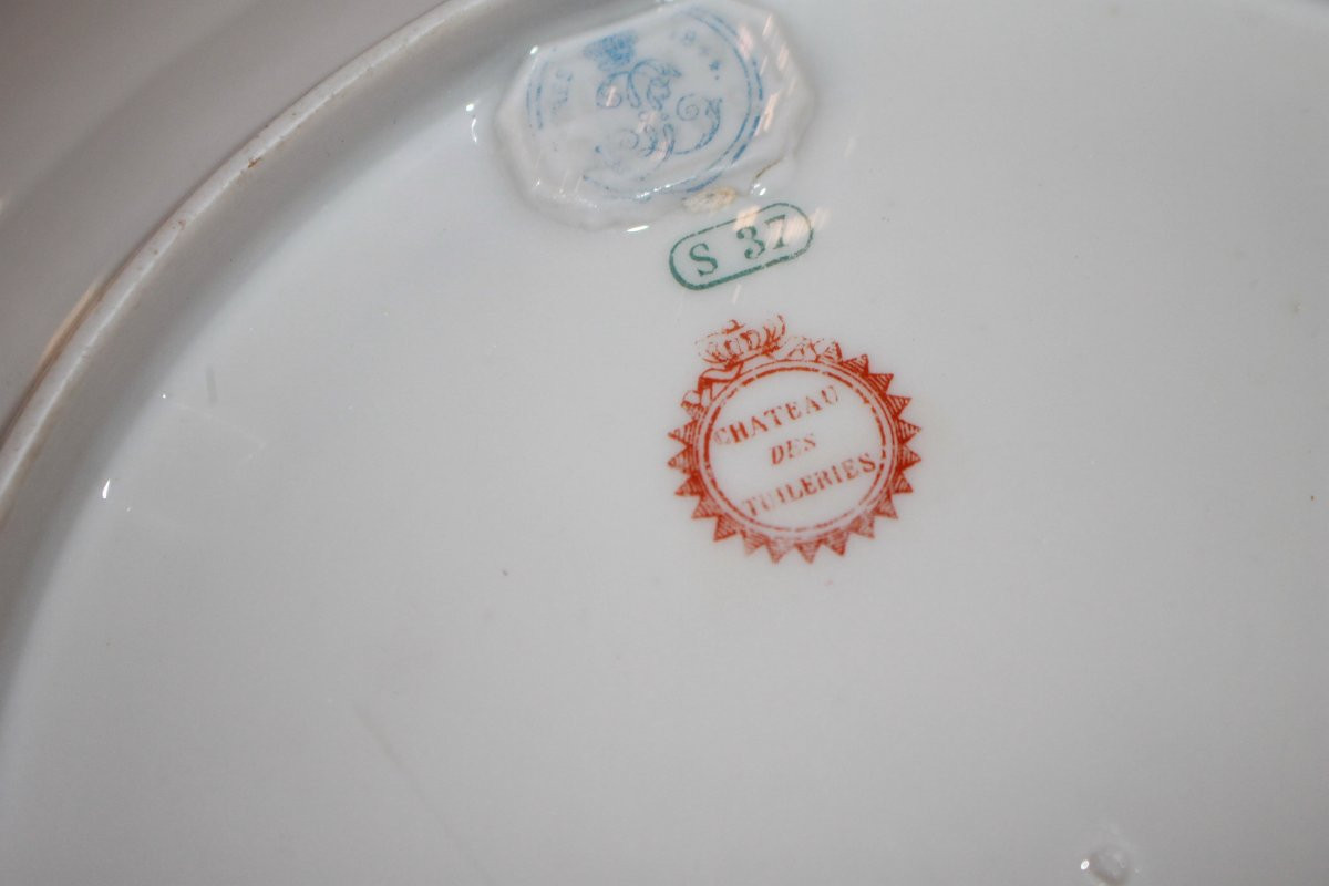 Elegant French Sèvres Porcelain Plates – 19th Century-photo-2