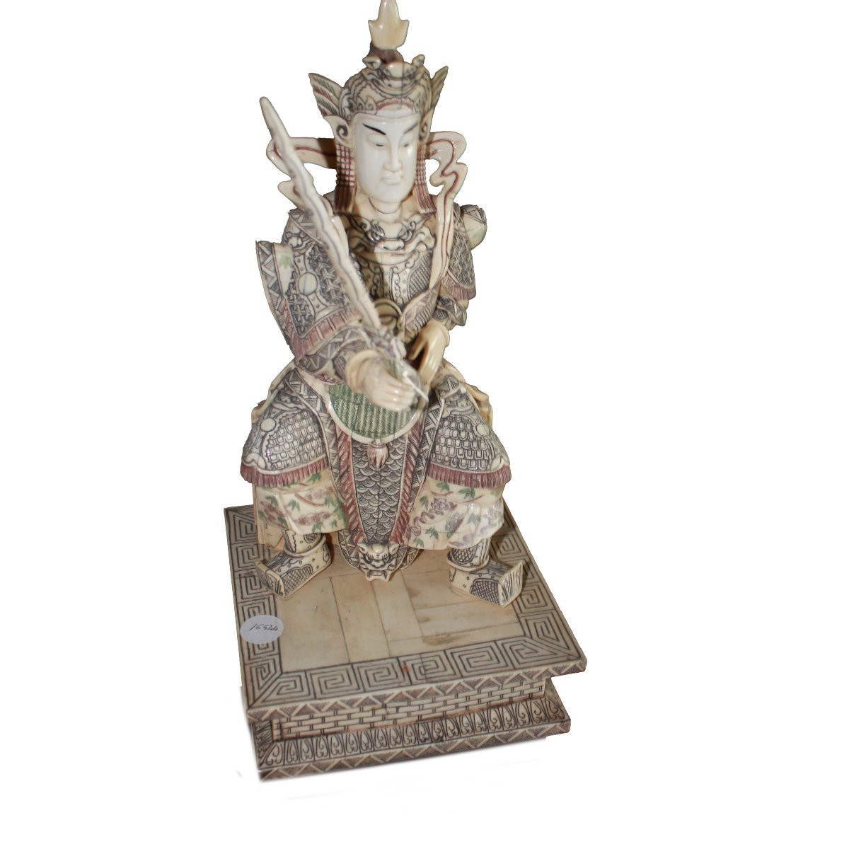 Pair Of Chinese Mammoth Ivory Sculptures – 20th Century-photo-3