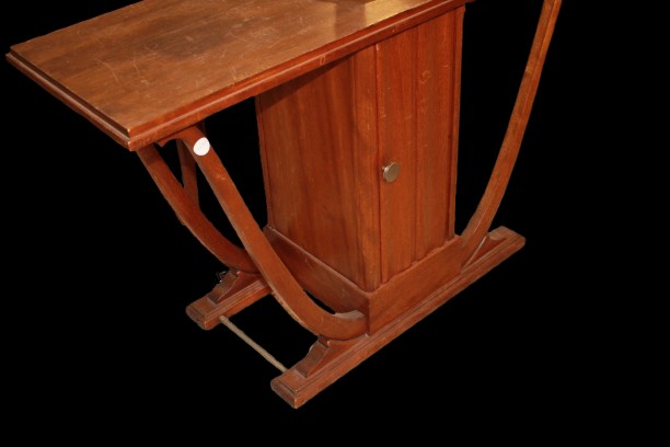 French Art Deco Walnut Console Table – Early 20th Century-photo-2