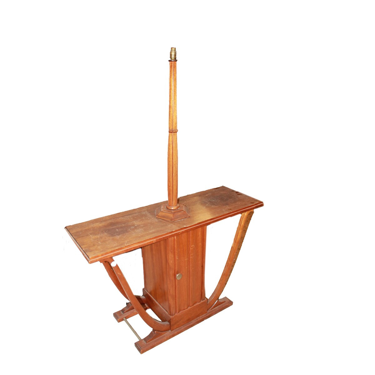 French Art Deco Walnut Console Table – Early 20th Century