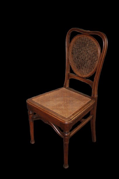 Set Of 4 Thonet Style Chairs In Walnut, Upholstered Seats, 20th Century-photo-2