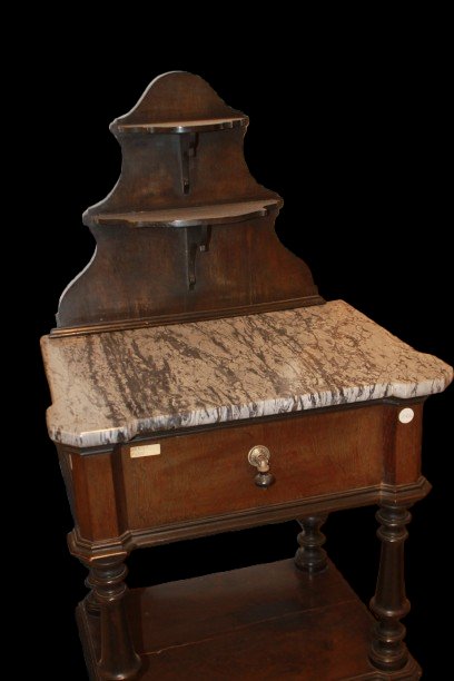Cassettone E Comodini Italiani Genovesi Di Fine 1800 Stile Luigi Filippo In Legno Di Palissandr-photo-3