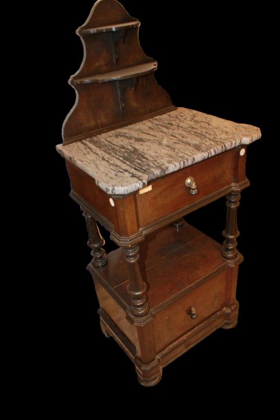 Cassettone E Comodini Italiani Genovesi Di Fine 1800 Stile Luigi Filippo In Legno Di Palissandr-photo-1